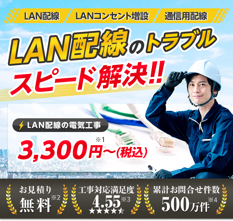 LAN配線のトラブルスピード解決