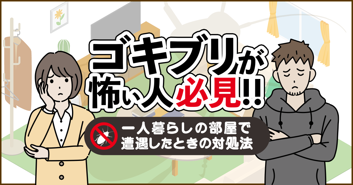 一人暮らしでゴキブリ退治できない人の対処法